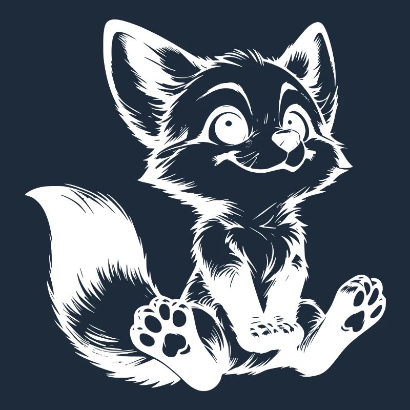 Curious Fox Drawing Seated Fox