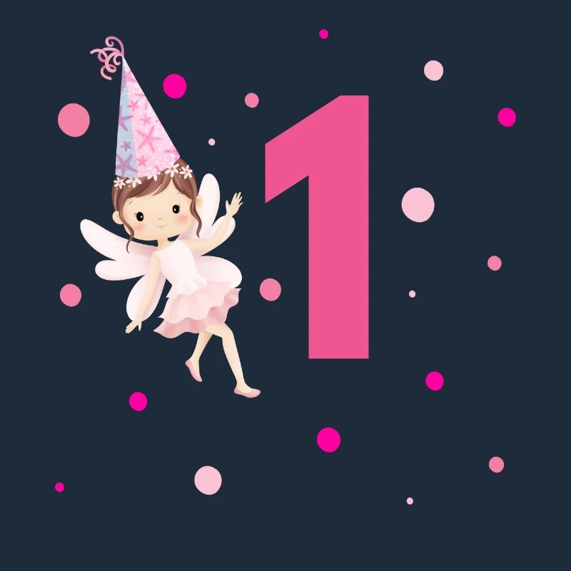 1e anniversaire fée rose