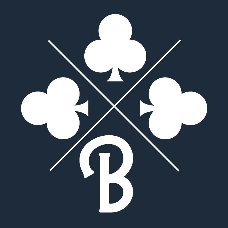Letter b lucky clover