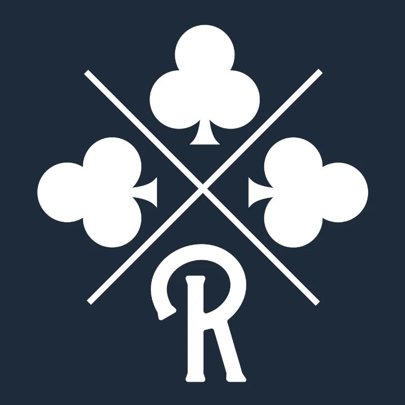 Letter r lucky clover