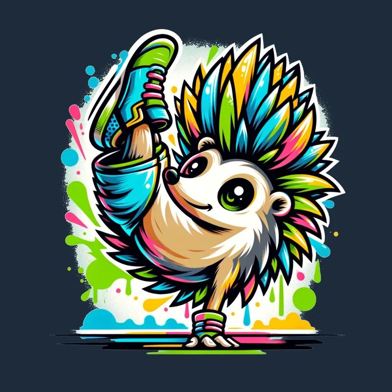 Cool Hedgehog Breakdance Dancing