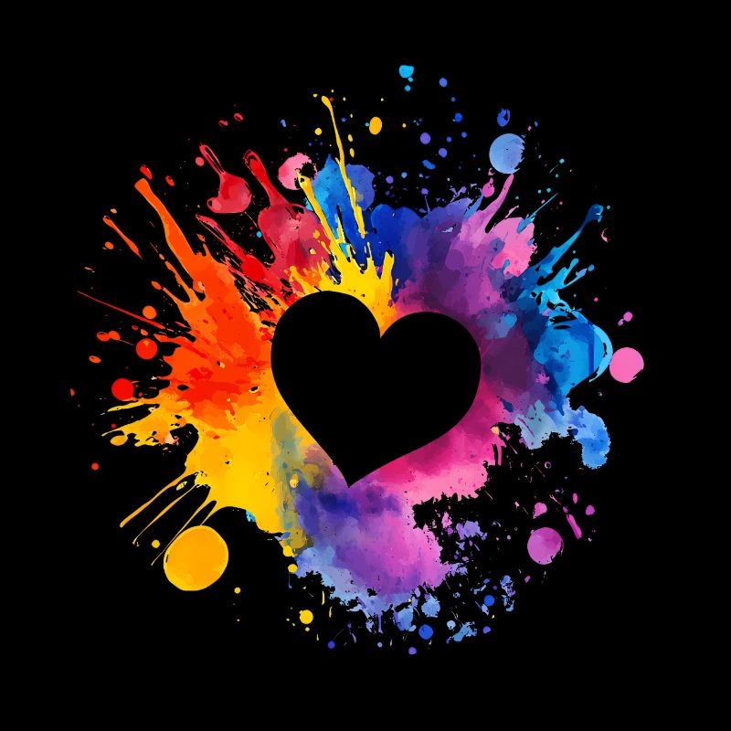 Buntes Herz Valentinstag Geschenk