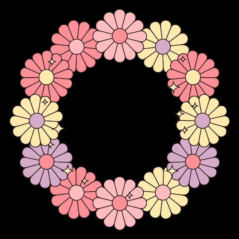 Lebendiger Blumenkranz