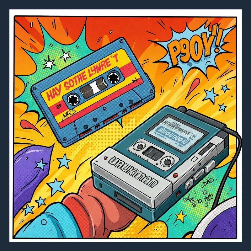 90s vibes: Walkman cult in comic look