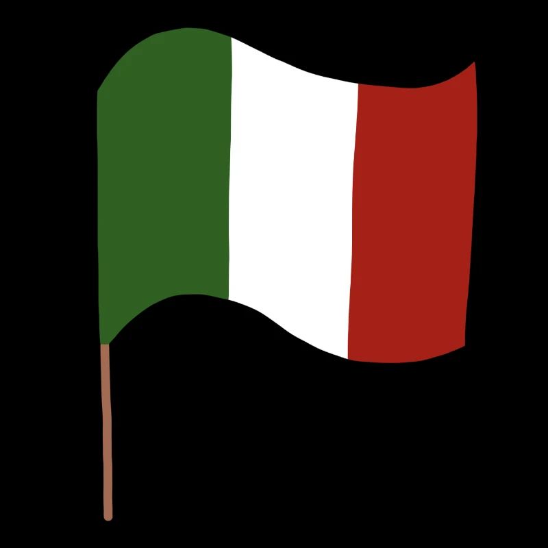 italian flag in the wind