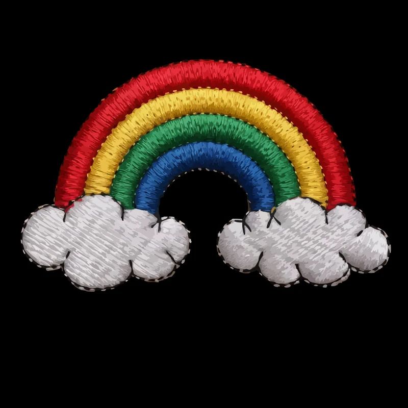 Regenbogen bestickt