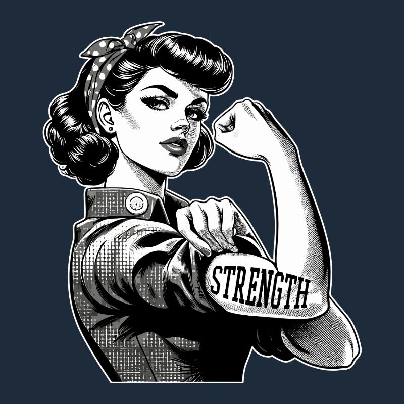 Strength Strong Woman Rockabilly Gift