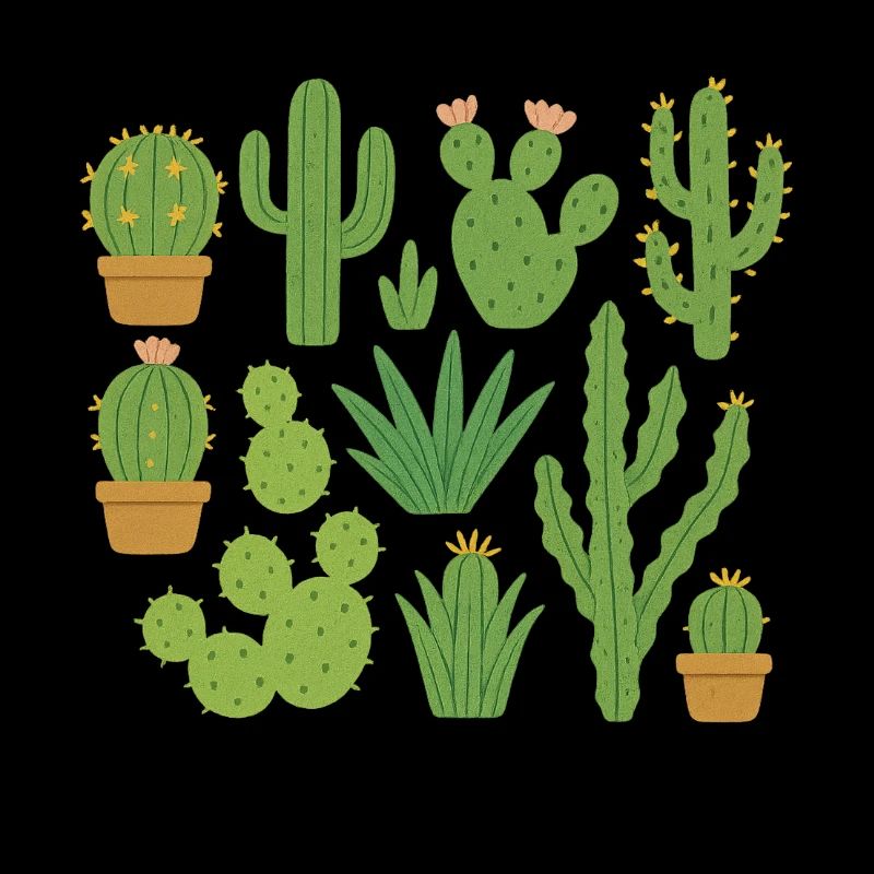 Différents types de cactus