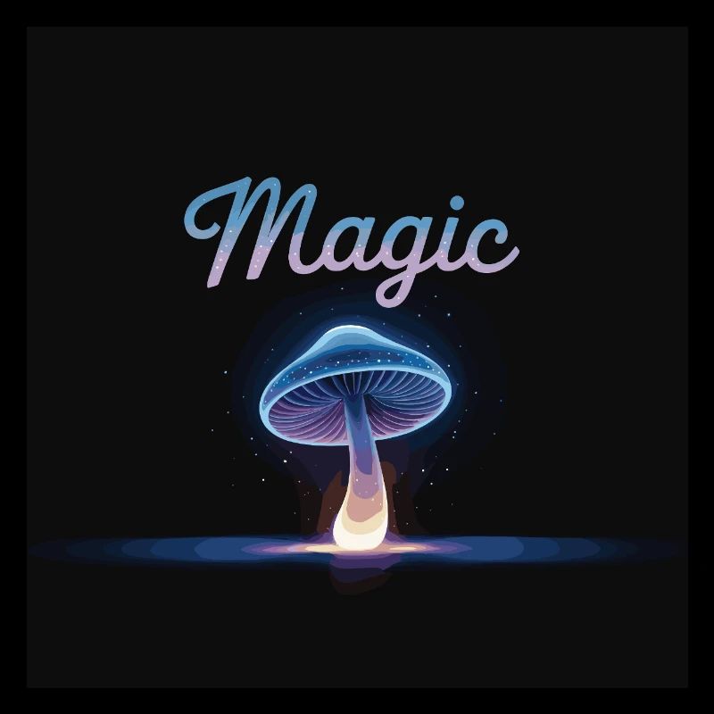 Magic mushroom in starlight
