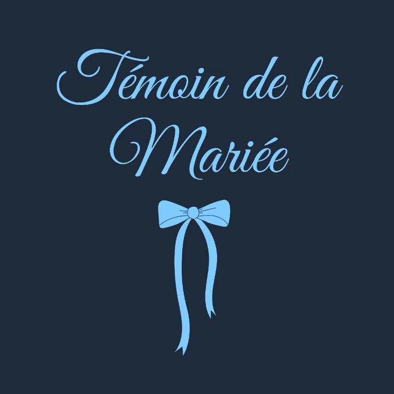 Bride's Witness Blue Bow