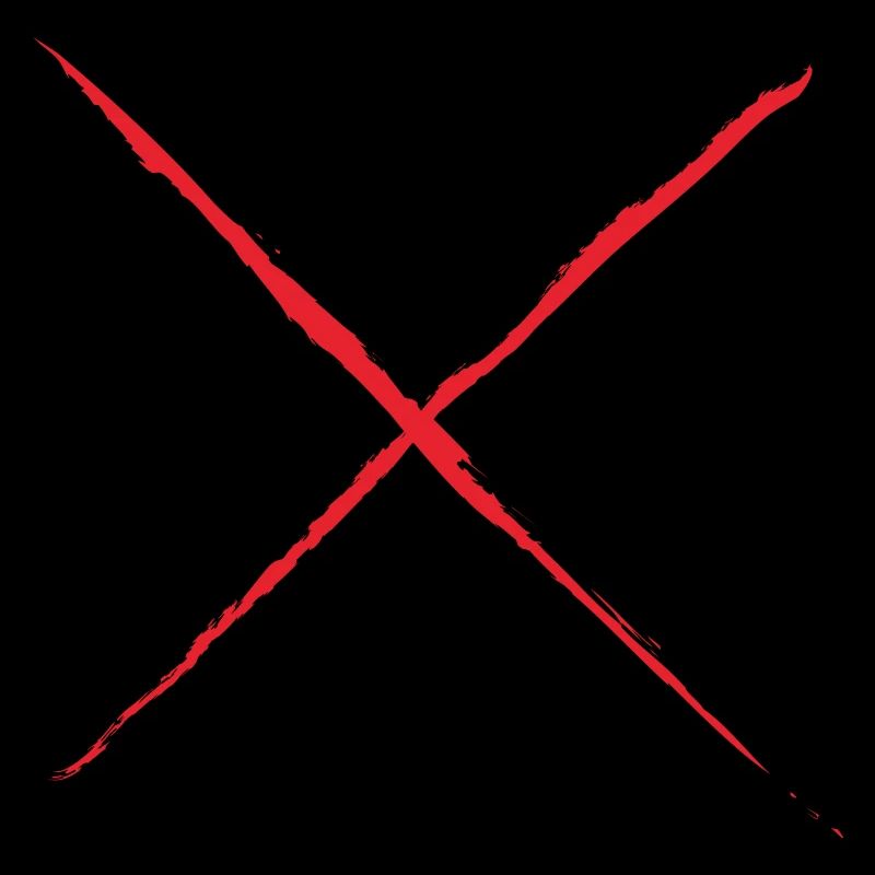 Red X - St. Andrew's Cross Grunge Style red