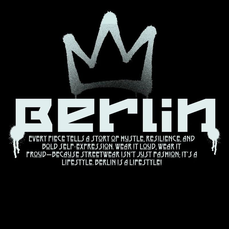 Berlin lettering with crown