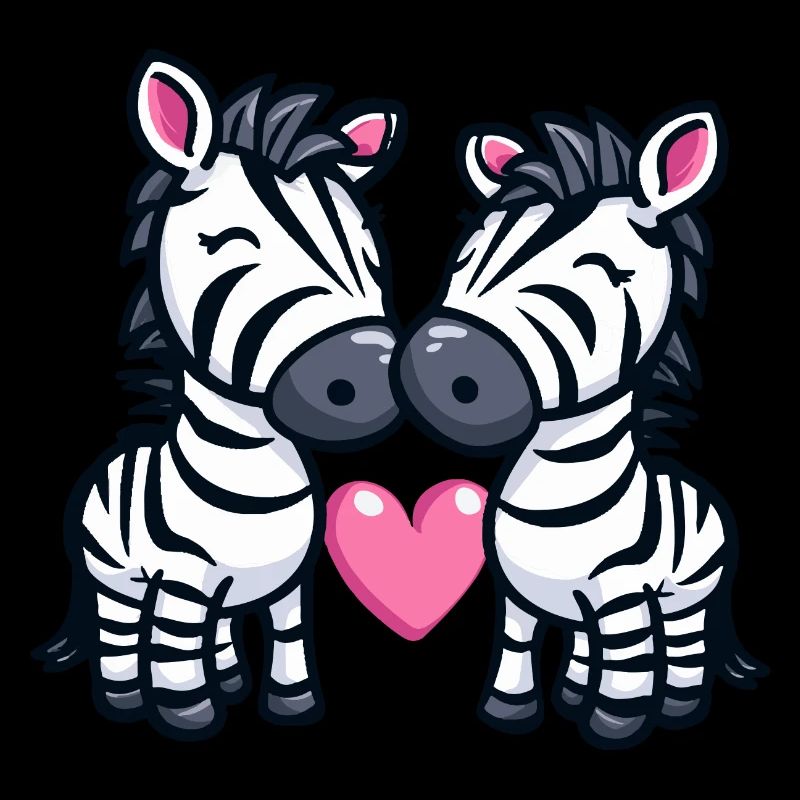 Zebra Paar Liebe Valentinstag