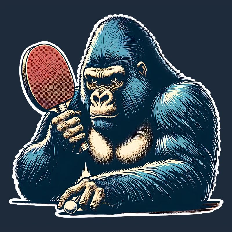Gorille du tennis de table