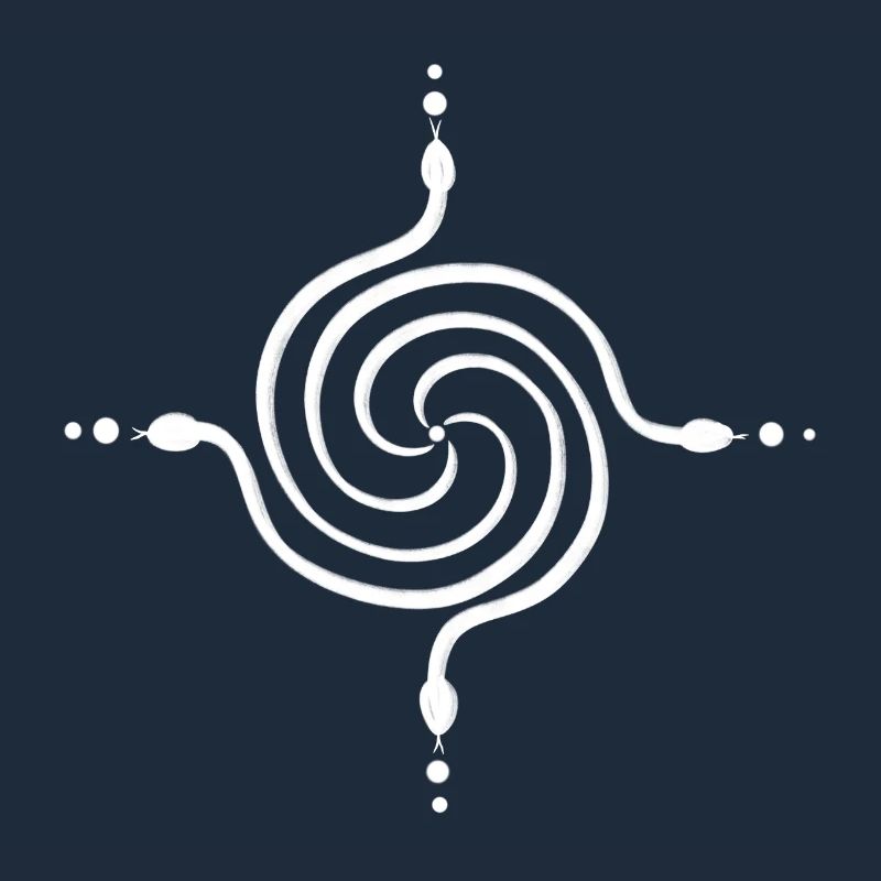 Schlangen in Form einer Spirale