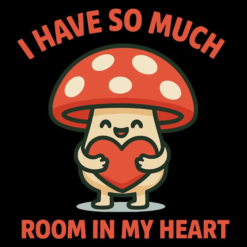 Tellement de place dans mon cœur Mignon champignon Jeu de mots