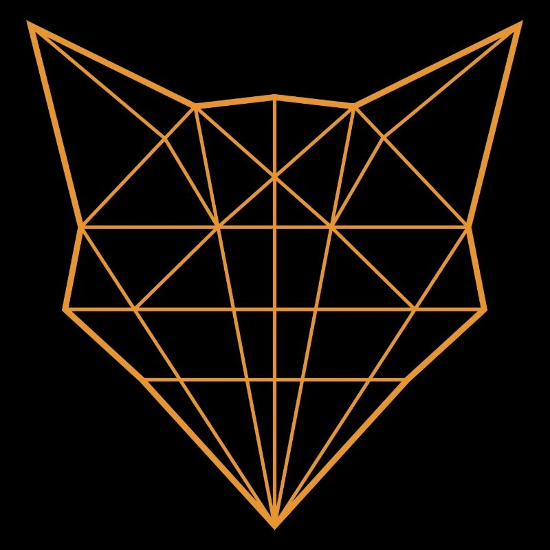 Fox outline in orange