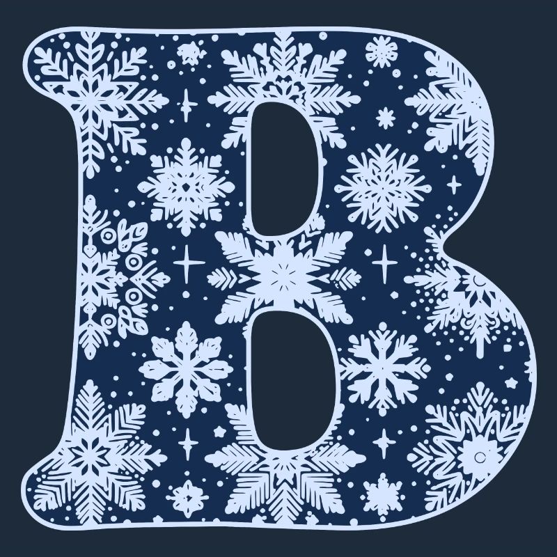 Buchstabe B Schneeflocken