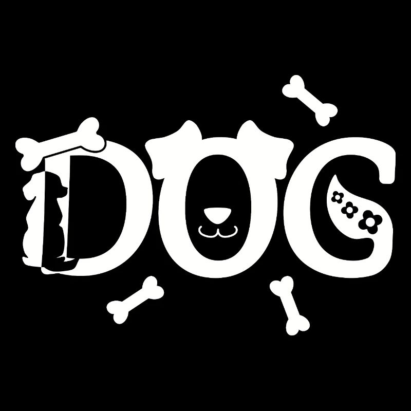 Chien avec chien (blanc)