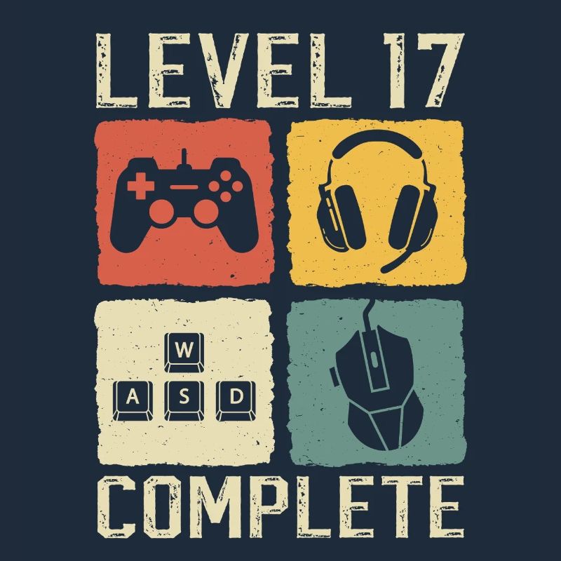 17th Birthday Level 17 Complete Gamer 17 Years