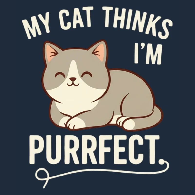 Purrfekte Katze denkt, ich bin purrfekt