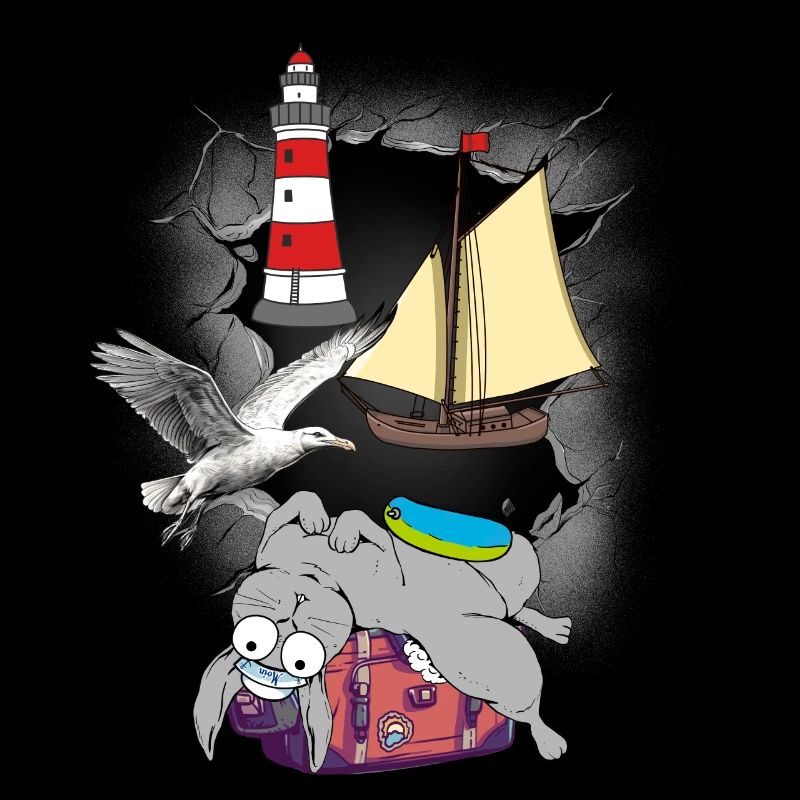Bunny Sailor Valise Voyage Croisière Bateau Seagull