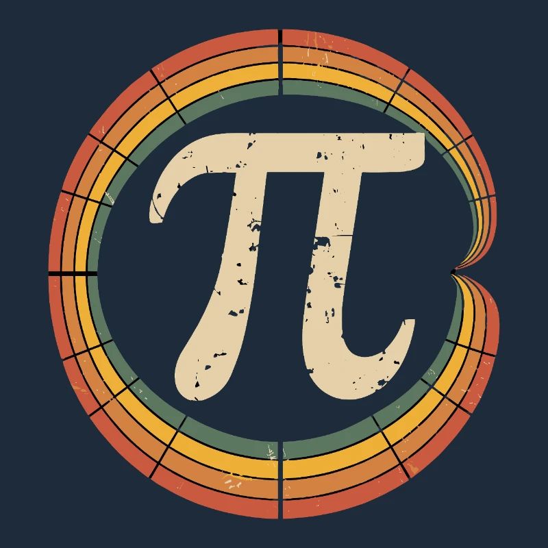 Conception rétro de symbole Pi pour Pi Tag