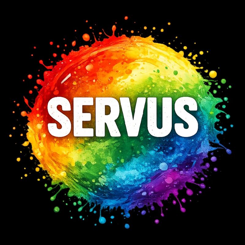 Bunte Farbexplosion SERVUS