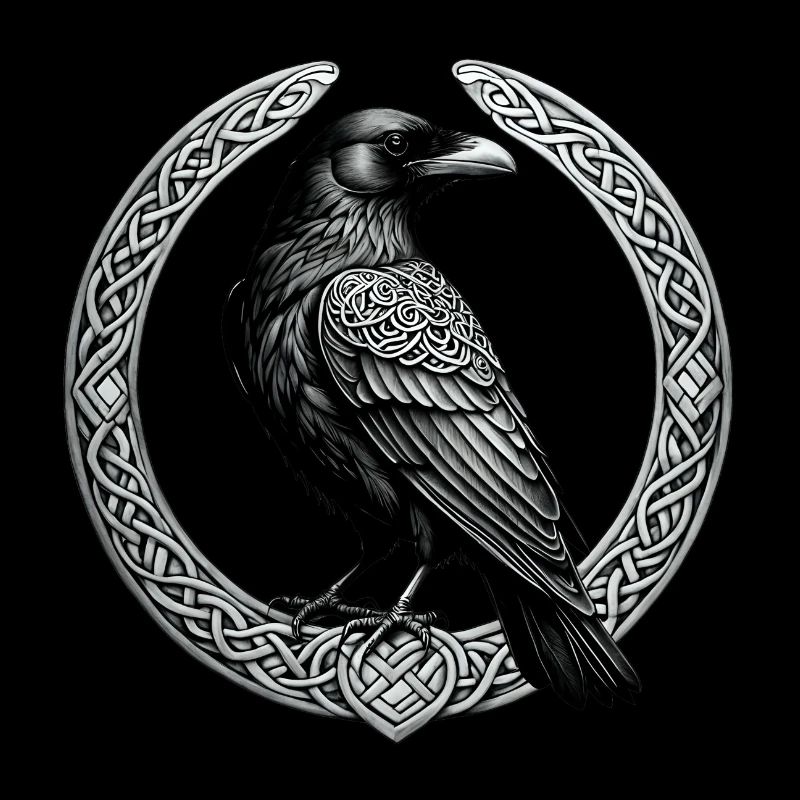 Raven with Celtic Knot 01