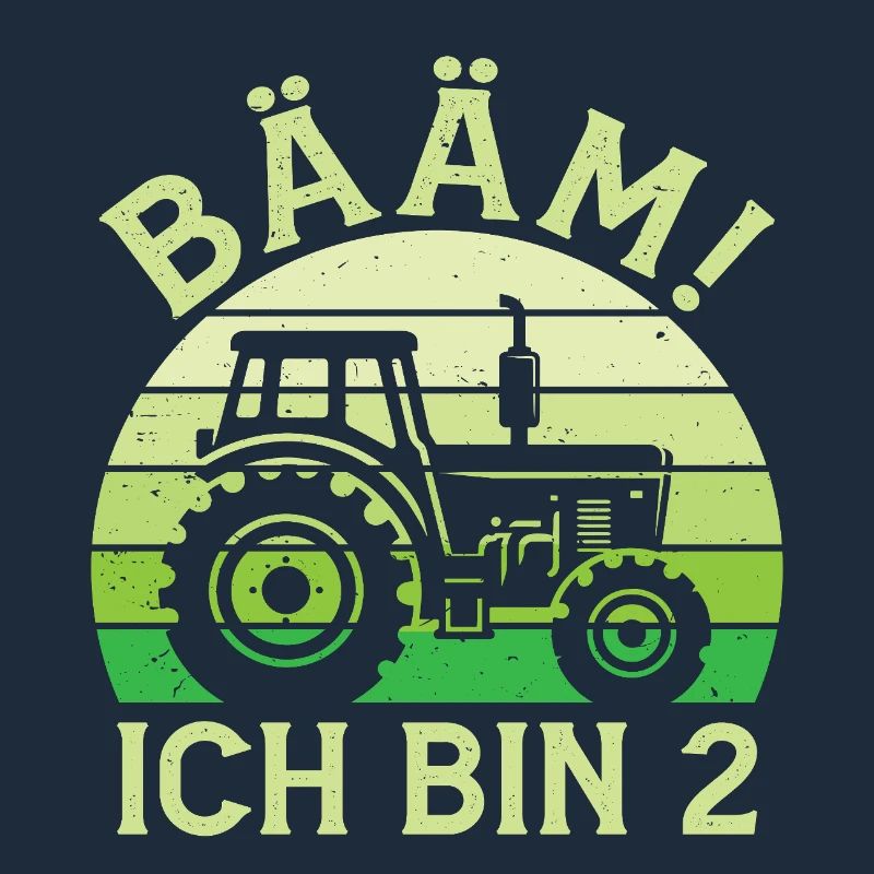 Ich bin 2 Jahre Drei Junge 2. Geburtstag Traktor