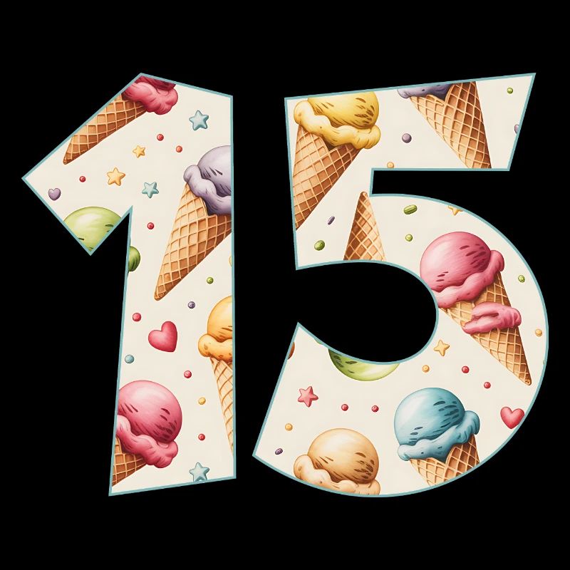 CRÈME GLACÉE NUMÉRO 15 ANS CRÈME GLACÉE 15E ANNIVERSAIRE