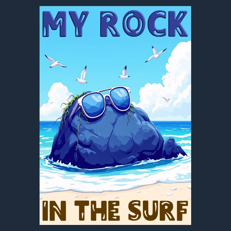 Mon rocher dans les vagues
