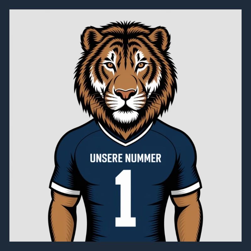 Tiger Mascot Jersey Print