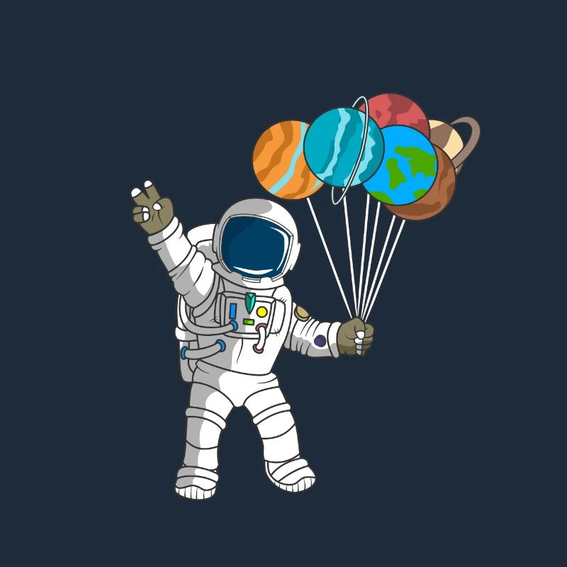 Astronaut Planets Outer Space 2nd Birthday Celeb