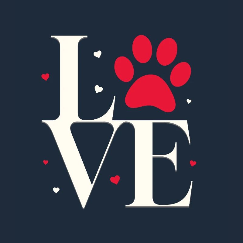 Liebe mit Pfotenabdruck