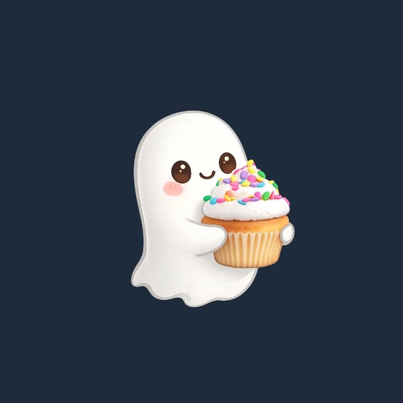 Sweet Ghost Cupcake confetti cake