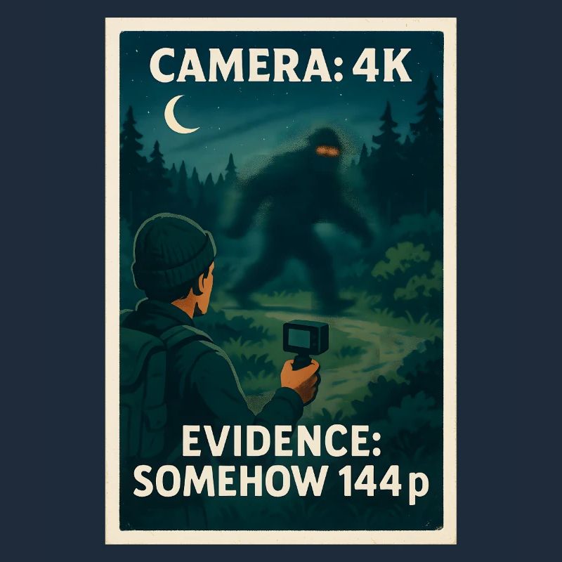Camera 4K, proof 144p | Bigfoot Meme