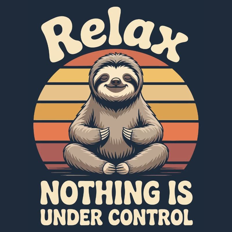 Relax Sloth Zen Sunset