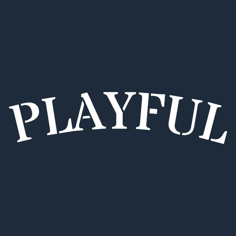Verspielt Minimal Text Design Spruch