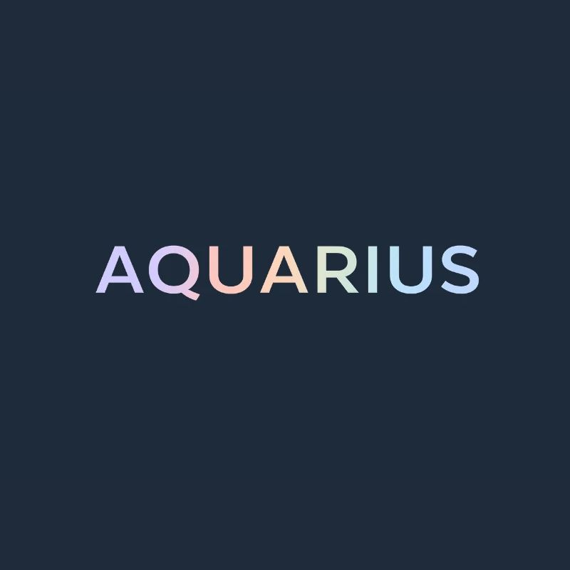 Pastel Aquarius Gradient Typography