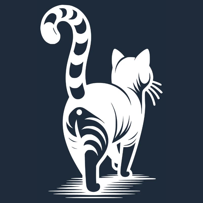 Hübsche Katzen-Silhouette Schlicht und elegant
