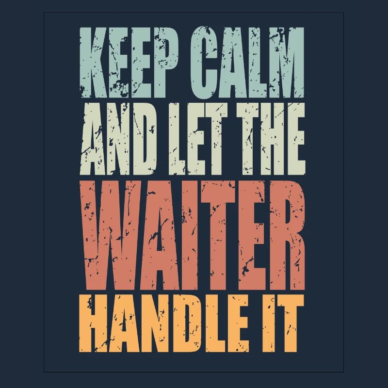 Keep Calm Kellner Spruch Kellner Geschenk