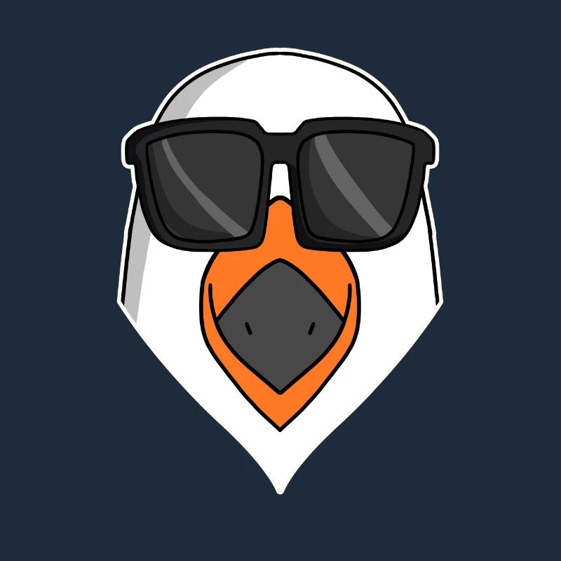 Coole Möwe mit Sonnenbrille