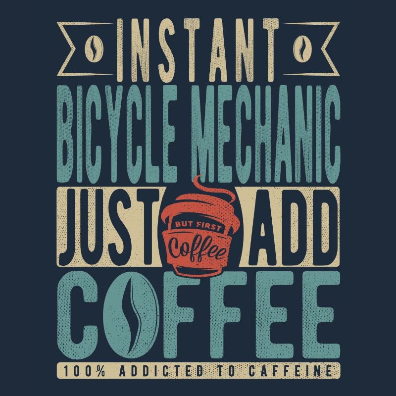 Mécanicien de vélo instantané Il suffit d’ajouter du café