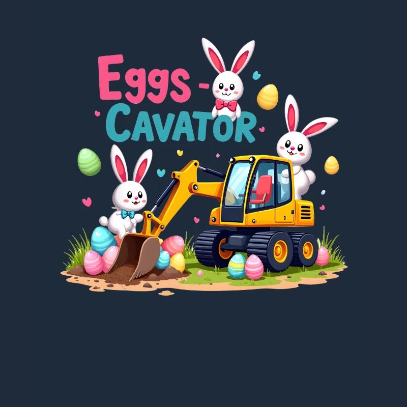Eggs Cavator Easter Bunny Excavator Egg Circle
