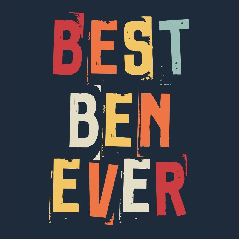 Best Ben Ever Retro First Name Text Saying