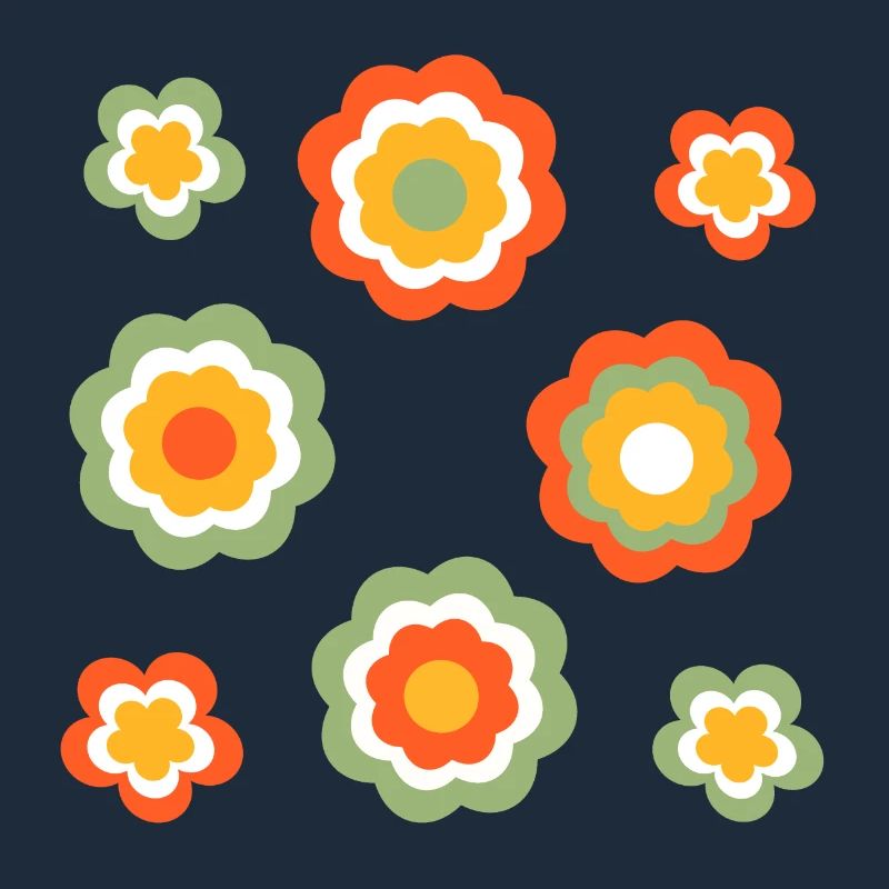 70s Flower Pattern