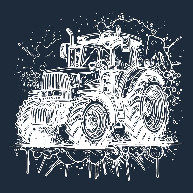 Traktor Splash Design mit Feld Schlepper Experten