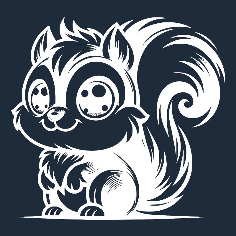Cute Kids Squirrel Drawing