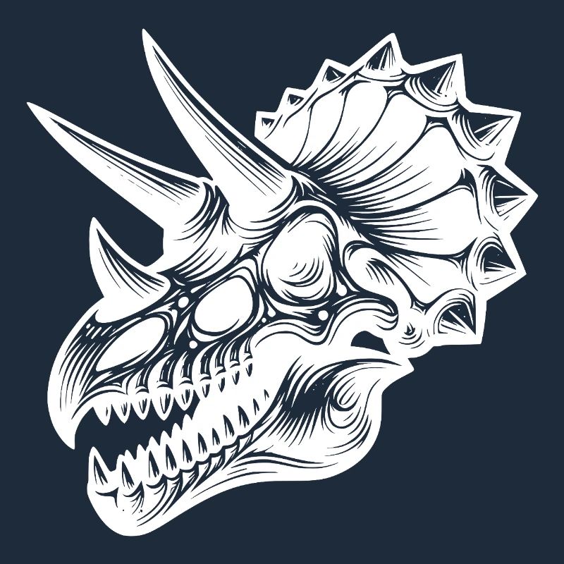 Triceratops - Dinosaur Head Sketch
